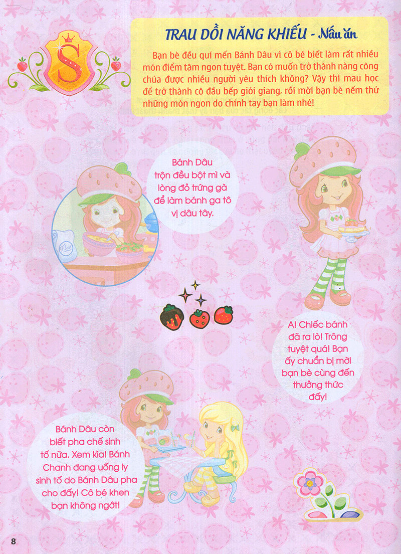 bộ cô bé bánh dâu- 1000 đề can lấp lánh - tập 3 - Ảnh 9