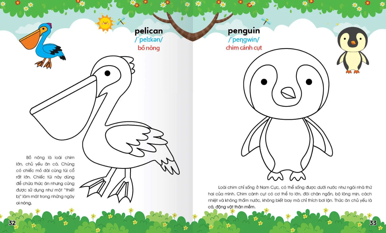 bộ colouring 365 ngày tô màu - khám phá thế giới phát triển trí tuệ - cuốn 1: động vật nuôi, chim, cá - Ảnh 6