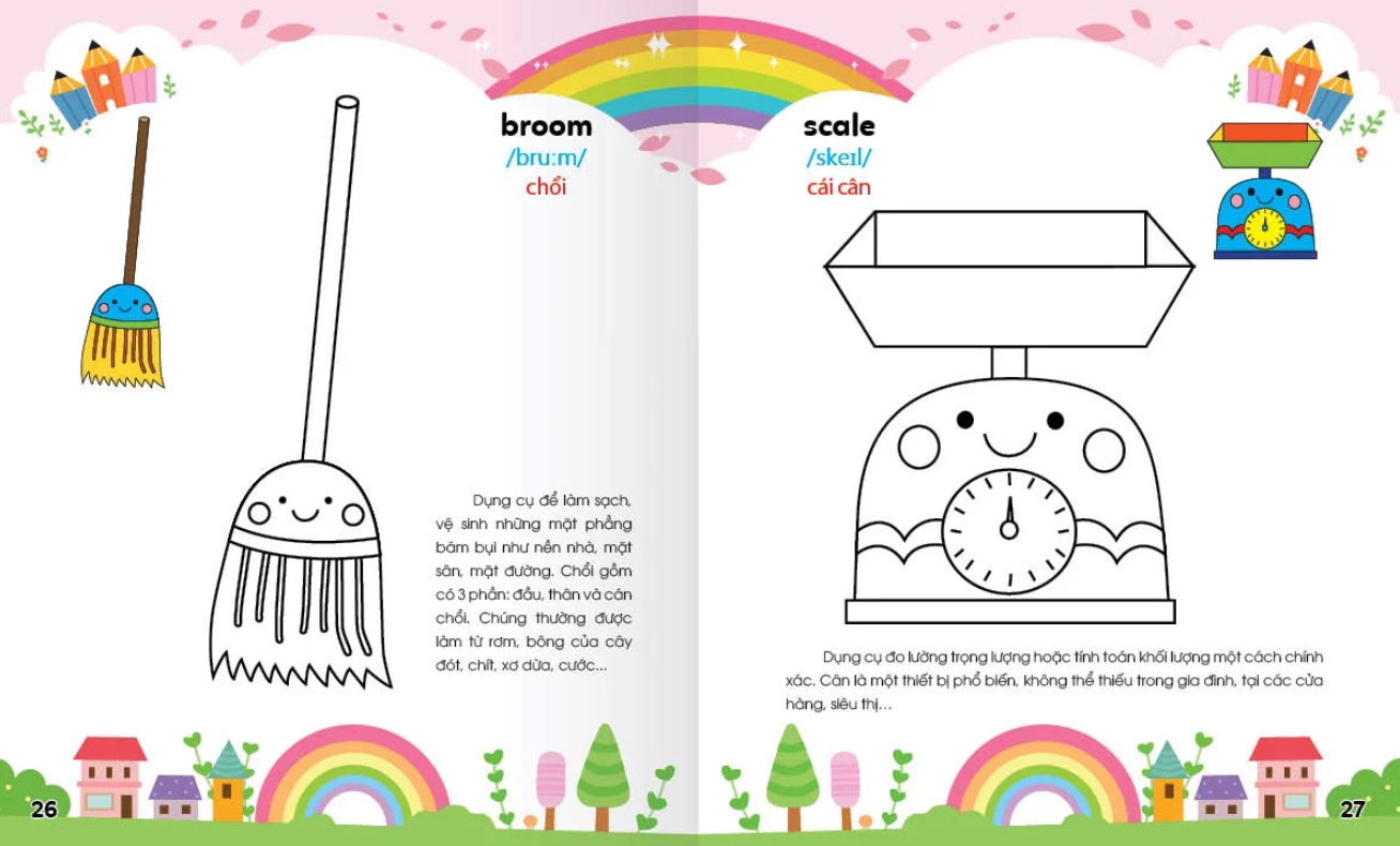 bộ colouring 365 ngày tô màu - khám phá thế giới phát triển trí tuệ - cuốn 4: giao thông, đồ dùng gia đình, đồ dùng học sinh - Ảnh 6