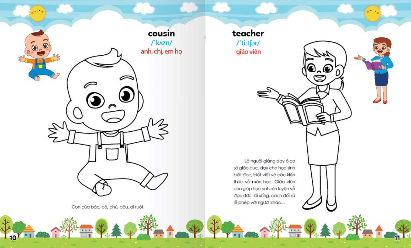 bộ colouring 365 ngày tô màu - khám phá thế giới phát triển trí tuệ - cuốn 5: gia đình, nghề nghiệp, thể thao - Ảnh 5