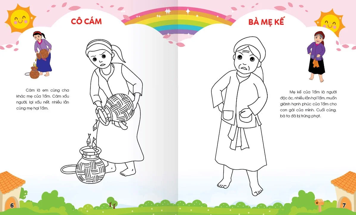 bộ colouring 365 ngày tô màu - khám phá thế giới phát triển trí tuệ - cuốn 6: công chúa, hoàng tử, các nhân vật cổ truyện cổ tích việt nam và thế giới - Ảnh 4
