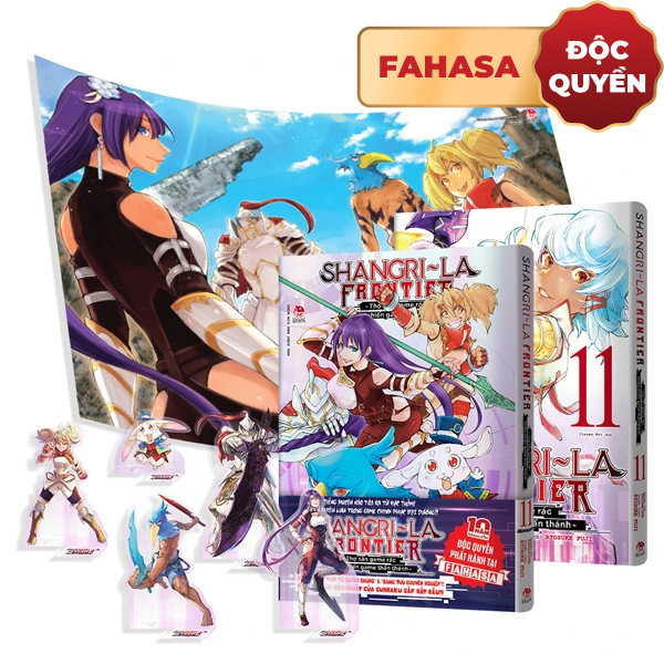 Bộ Combo Manga - Shangri-La Frontier - Thợ Săn Game Rác Khiêu Chiến Game Thần Thánh - Tập 11 - Bản Thường + Bản Đặc Biệt (Bộ 2 Cuốn) - Tặng Kèm Bìa Áo Thiết Kế Mới + Bìa Hologram + Set 5 Standee PVC + Poster - Độc Quyền Fahasa