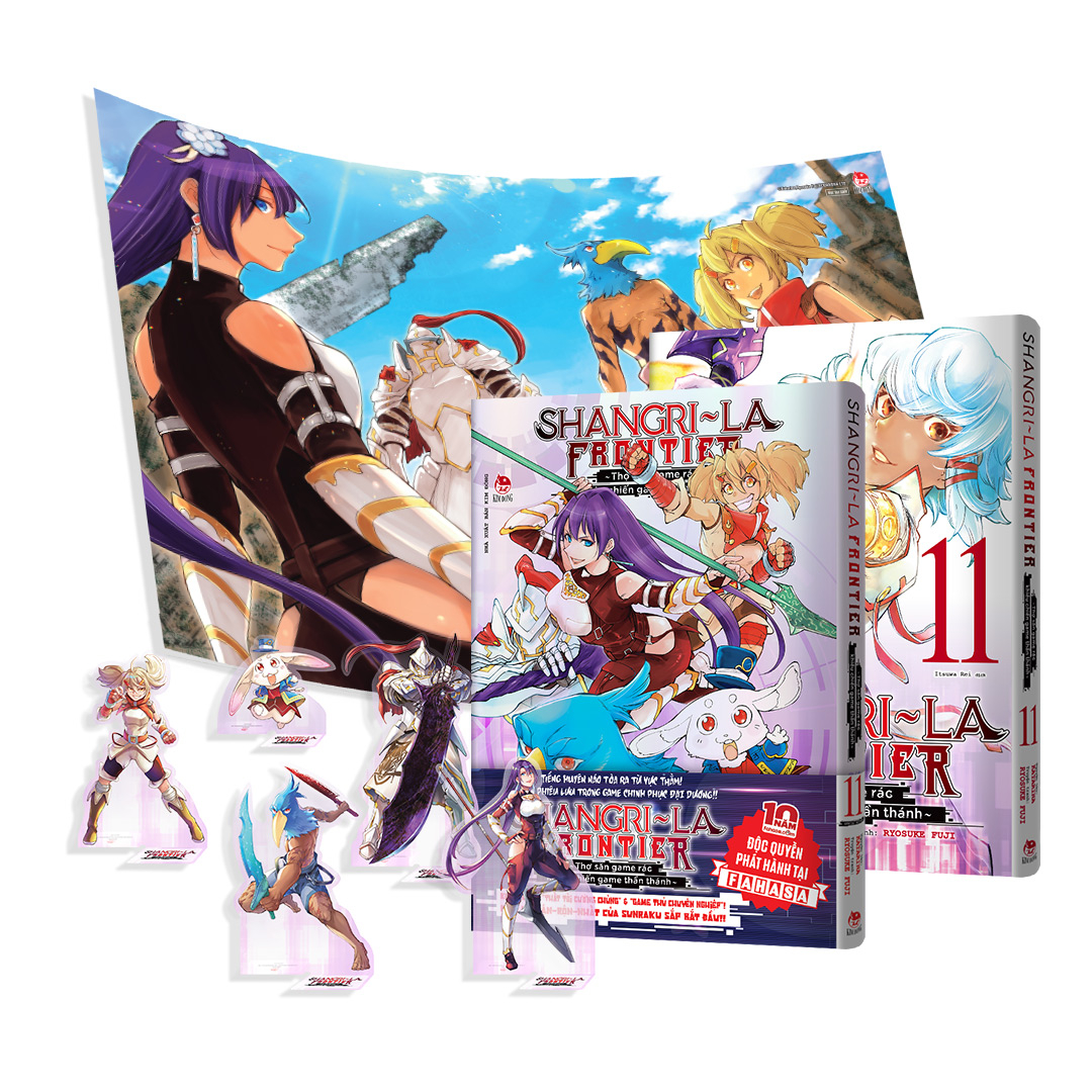 Bộ Combo Manga - Shangri-La Frontier - Thợ Săn Game Rác Khiêu Chiến Game Thần Thánh - Tập 11 - Bản Thường + Bản Đặc Biệt (Bộ 2 Cuốn) - Tặng Kèm Bìa Áo Thiết Kế Mới + Bìa Hologram + Set 5 Standee PVC + Poster - Độc Quyền Fahasa - Ảnh 2