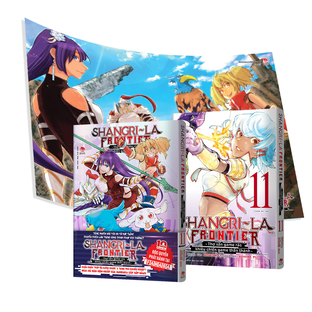 Bộ Combo Manga - Shangri-La Frontier - Thợ Săn Game Rác Khiêu Chiến Game Thần Thánh - Tập 11 - Bản Thường + Bản Đặc Biệt (Bộ 2 Cuốn) - Tặng Kèm Bìa Áo Thiết Kế Mới + Bìa Hologram + Set 5 Standee PVC + Poster - Độc Quyền Fahasa - Ảnh 3