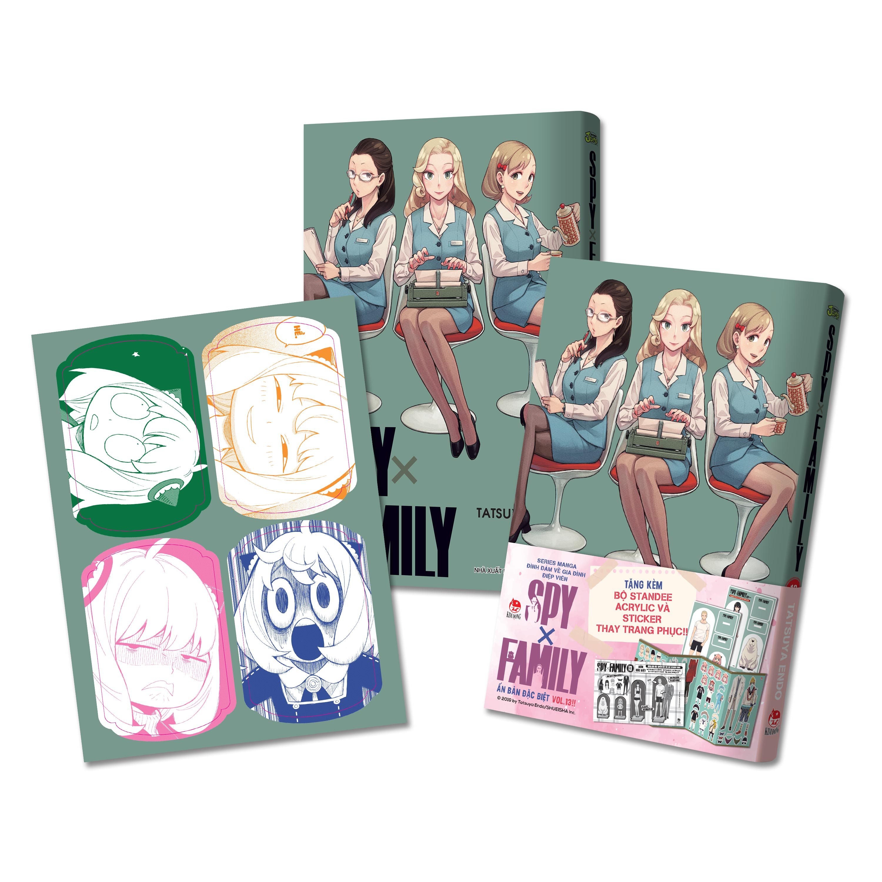 Bộ Combo Manga - Spy X Family - Tập 13 - Bản Thường + Bản Đặc Biệt (Bộ 2 Cuốn) - Tặng Kèm Standee PVC + Set Standee Acrylic + Set Sticker + Set Card Ivory - Ảnh 2