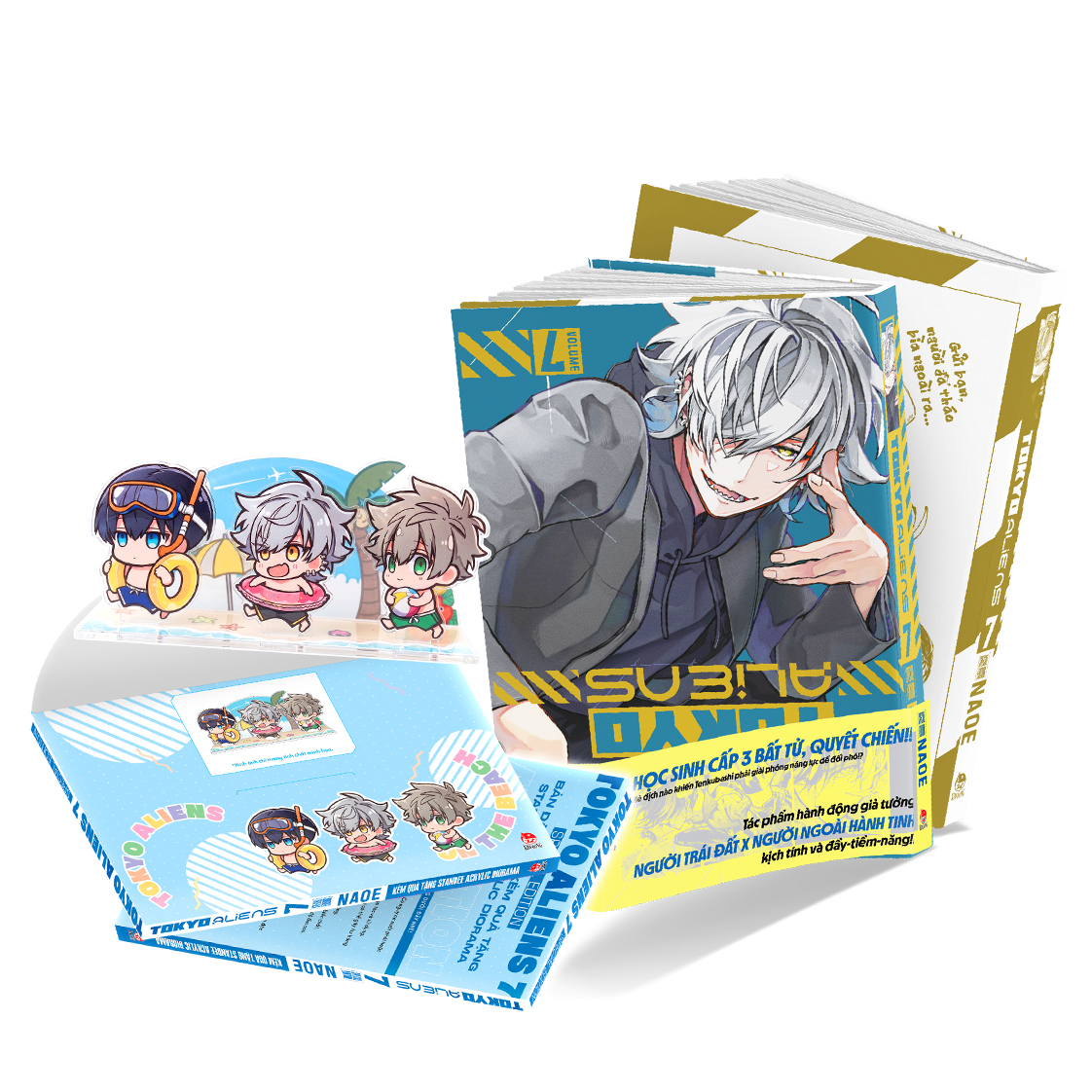 Bộ Combo Manga - Tokyo Aliens - Tập 7: Bản Thường + Bản Đặc Biệt (Bộ 2 Cuốn) - Tặng Kèm Lót Ly + Set Standee Acrylic - Ảnh 3