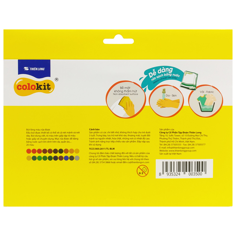 bộ combo sách tô bình yên vẽ hạnh phúc + hộp 20 bút lông màu rửa được washable fiber pen - colokit swm-c009 (bộ 2 cuốn) - Ảnh 11