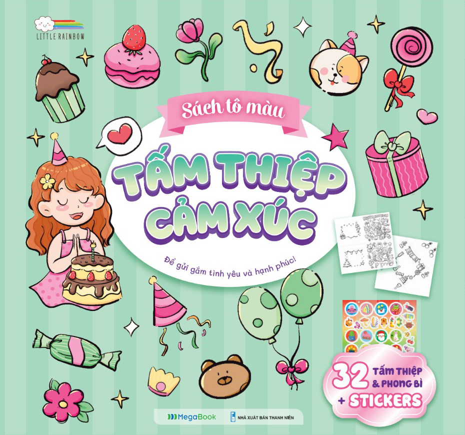 bộ combo sách tô màu - tấm thiệp cảm xúc + hộp 20 bút lông màu pastel rửa được washable fiber pen - colokit swm-c008 - Ảnh 2