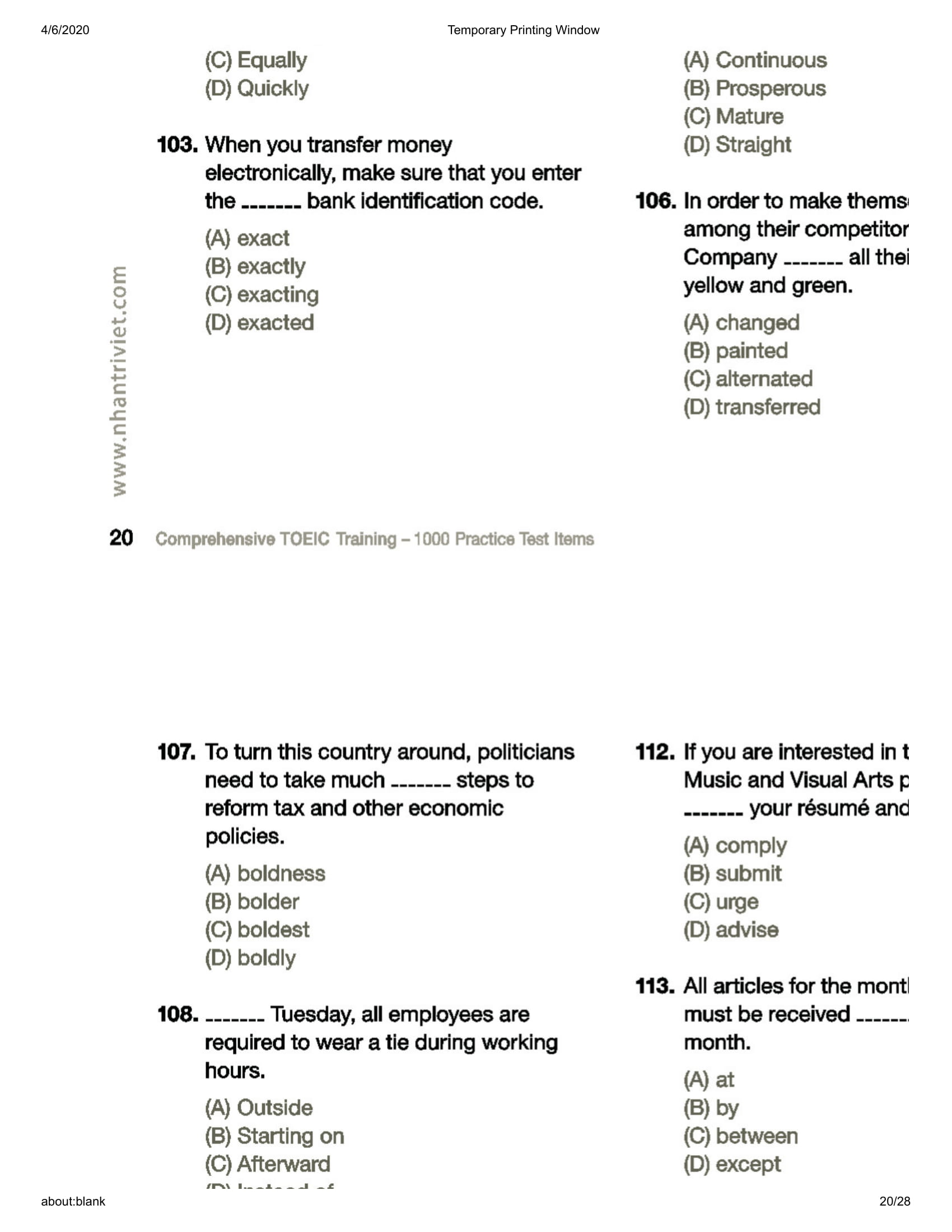 bộ comprehensive toeic training 1000 practice test items (vol 2) - kèm cd - Ảnh 21