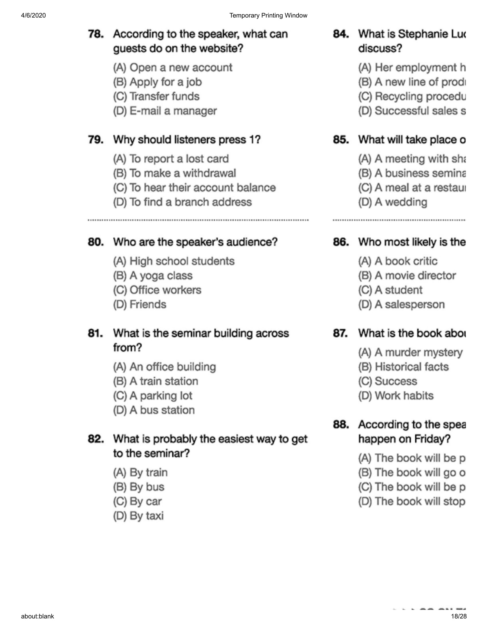 bộ comprehensive toeic training 1000 practice test items (vol 3) - kèm cd - Ảnh 19