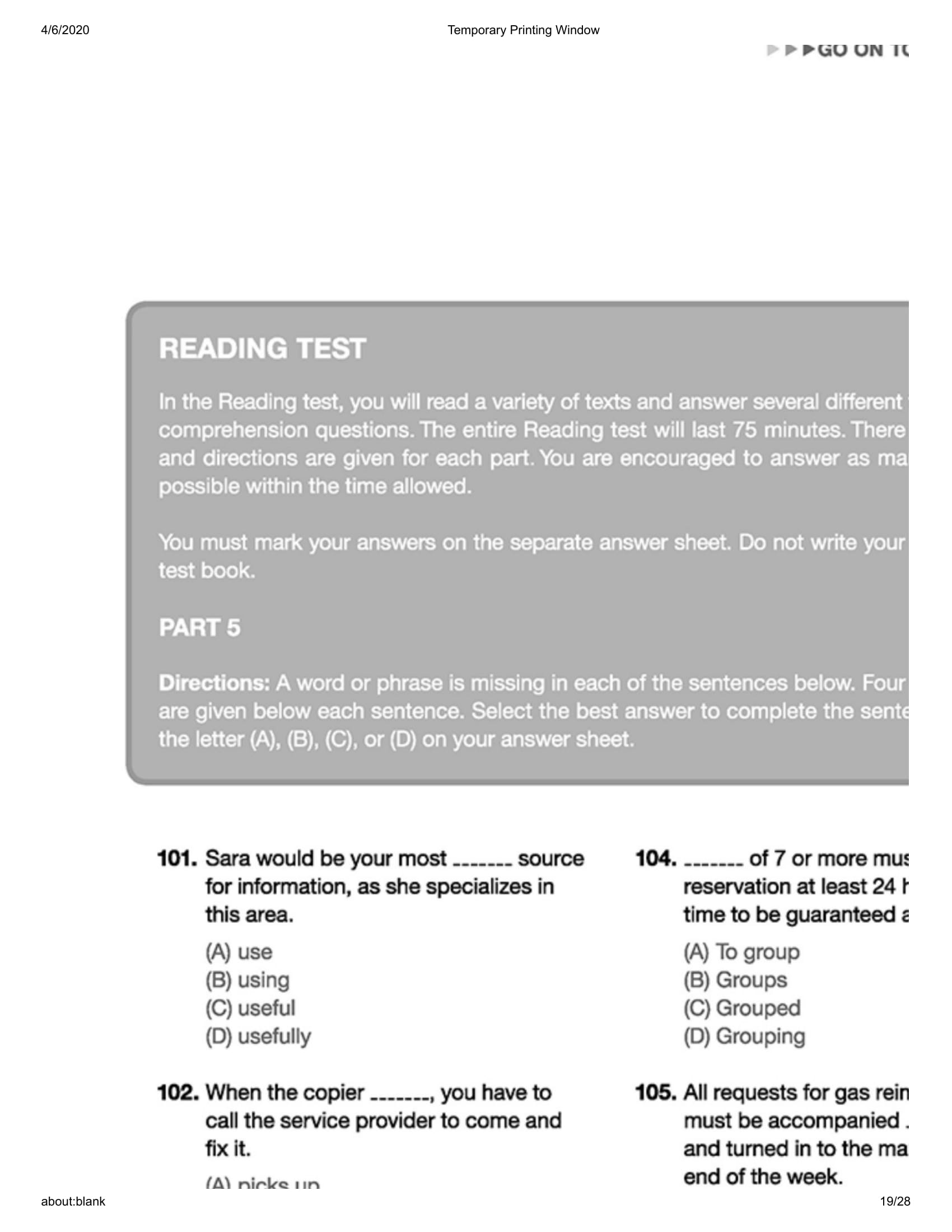 bộ comprehensive toeic training 1000 practice test items (vol 3) - kèm cd - Ảnh 20