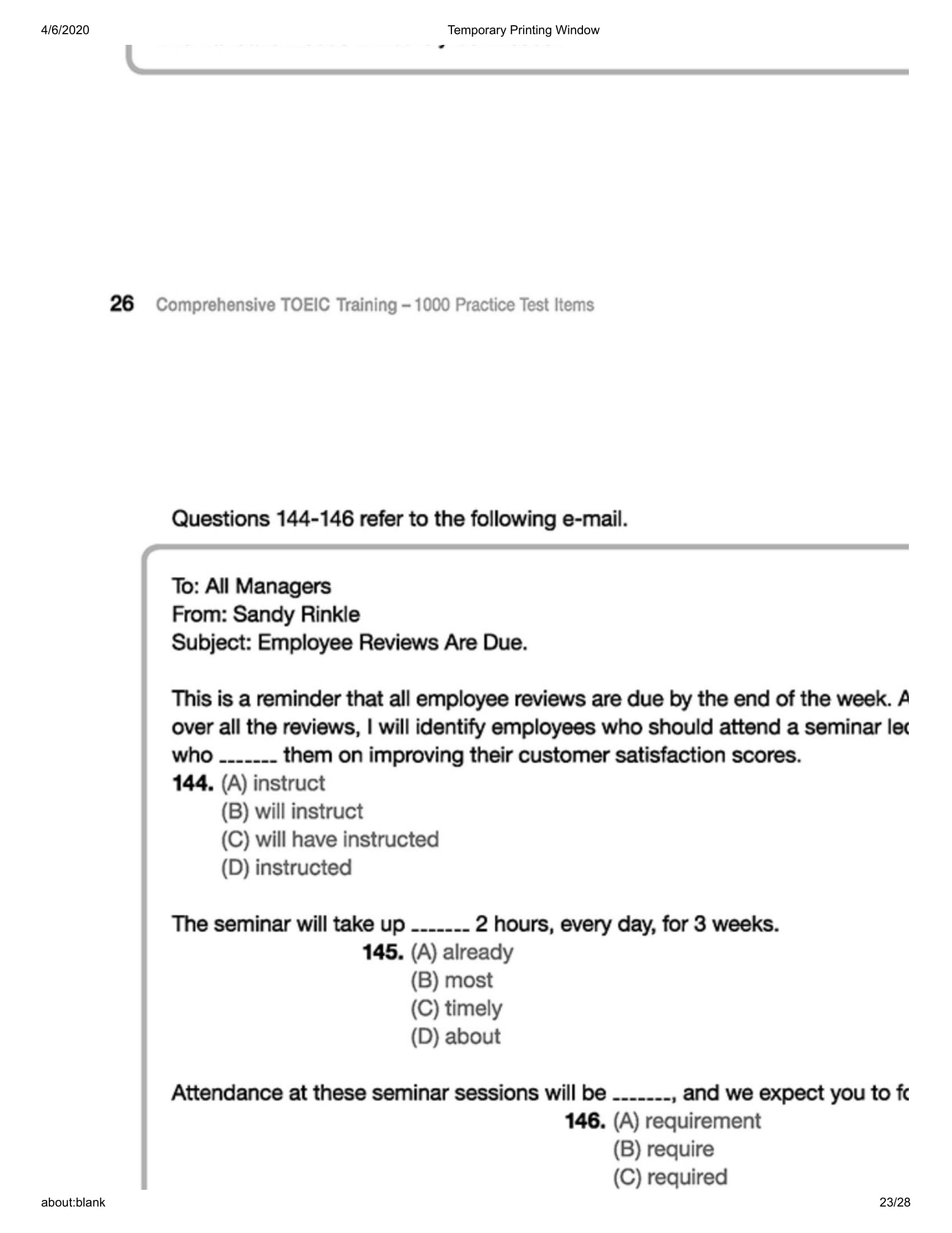 bộ comprehensive toeic training 1000 practice test items (vol 3) - kèm cd - Ảnh 24