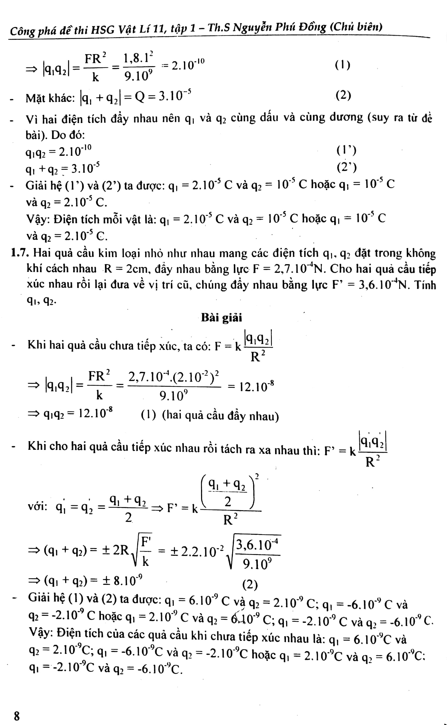 bộ công phá đề thi học sinh giỏi lý 11 - tập 1 - Ảnh 7
