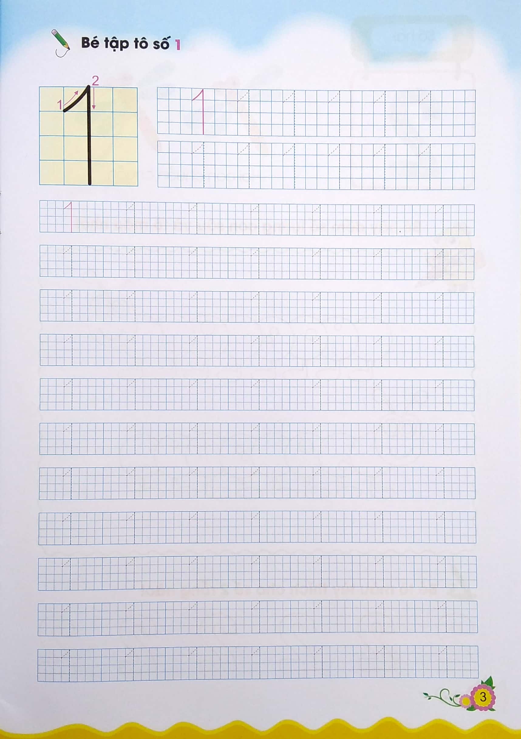bộ cùng bé bước vào lớp 1 - bé học chữ số và tập tô 123 - Ảnh 4