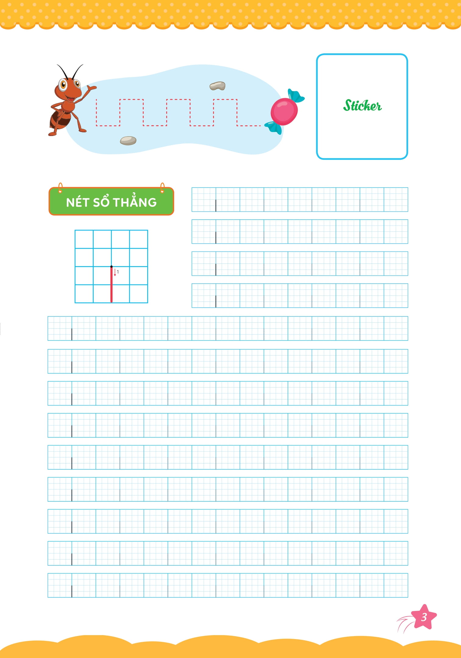 bộ cùng khủng long học nét cơ bản (các nét đầu tiên) - quyển 1 - bé trai - Ảnh 4