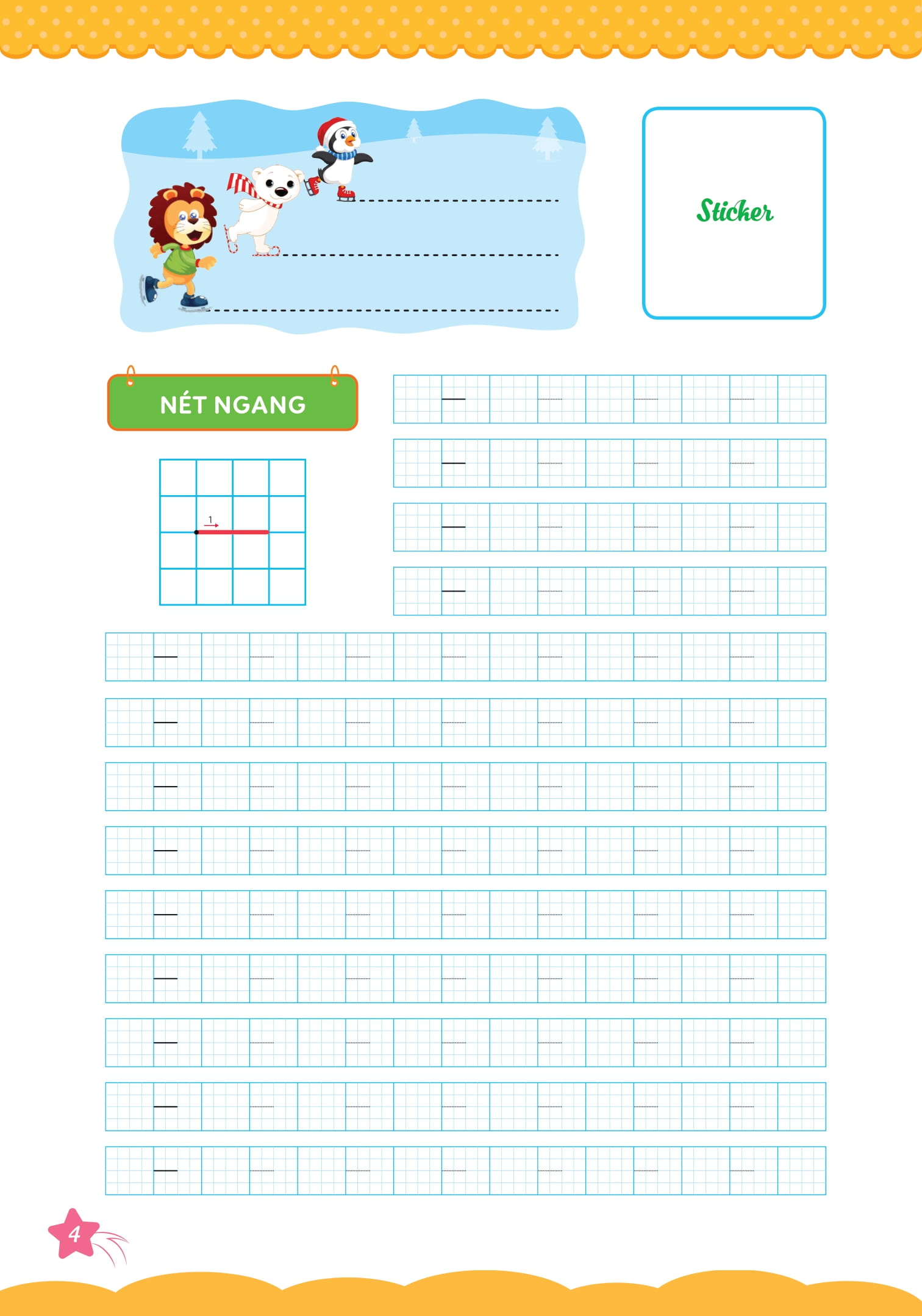 bộ cùng khủng long học nét cơ bản (các nét đầu tiên) - quyển 1 - bé trai - Ảnh 5