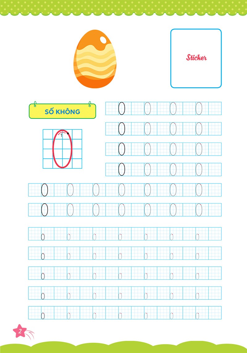 bộ cùng khủng long học nét cơ bản quyển 2 (chữ số đầu tiên) bé trai - Ảnh 3