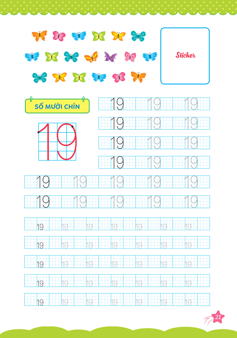 bộ cùng khủng long học nét cơ bản quyển 2 (chữ số đầu tiên) bé trai - Ảnh 6