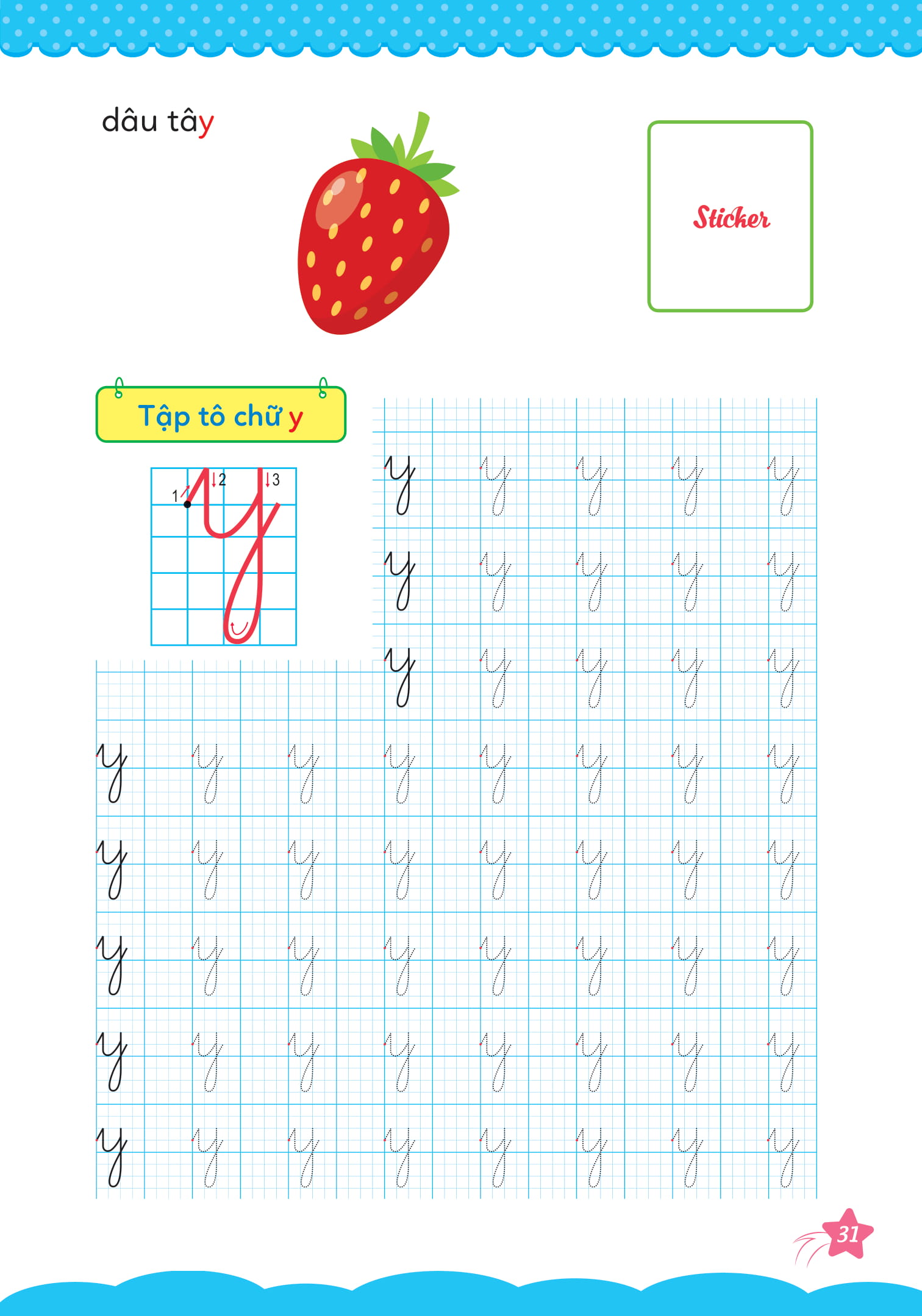 bộ cùng khủng long học nét cơ bản quyển 3 (chữ cái đầu tiên) bé gái - Ảnh 10