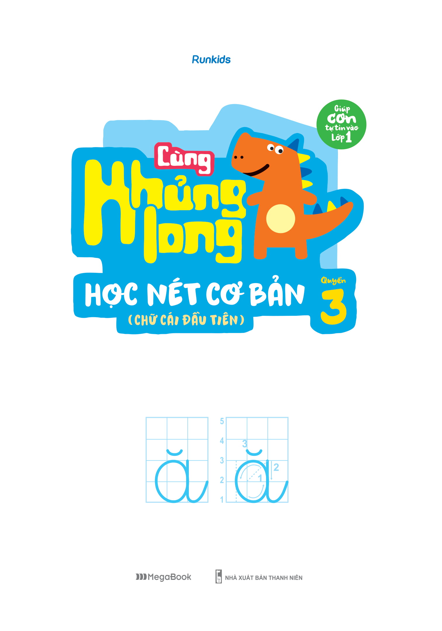 bộ cùng khủng long học nét cơ bản quyển 3 (chữ cái đầu tiên) bé gái - Ảnh 3