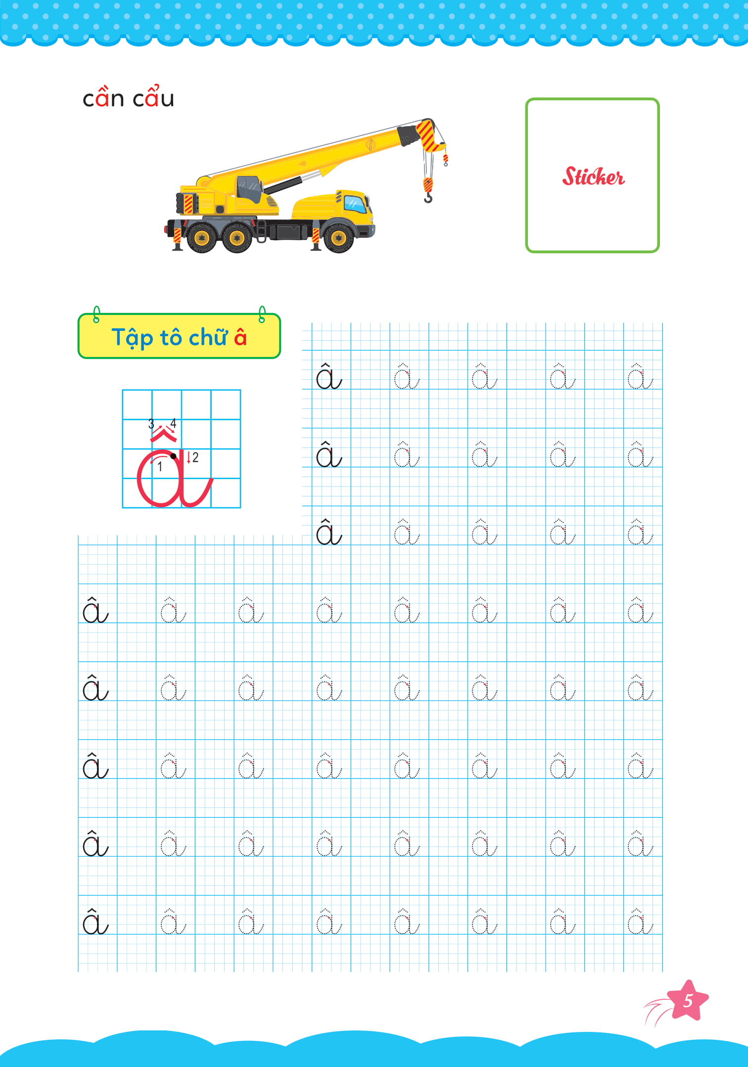 bộ cùng khủng long học nét cơ bản quyển 3 (chữ cái đầu tiên) bé gái - Ảnh 7
