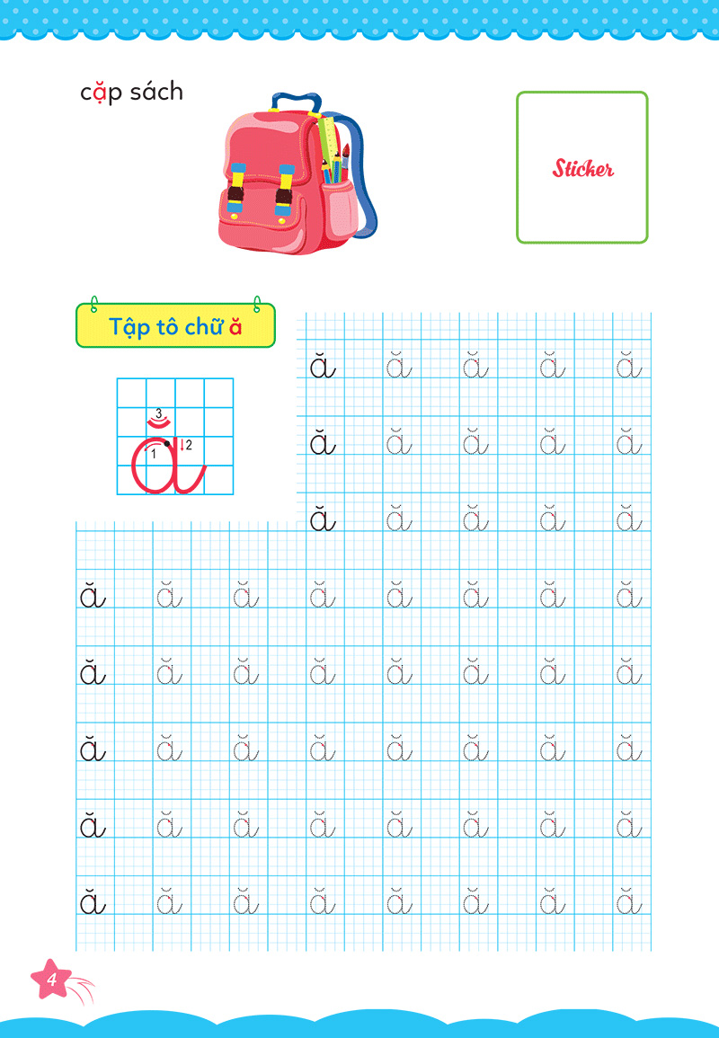 bộ cùng khủng long học nét cơ bản quyển 3 (chữ cái đầu tiên) bé trai - Ảnh 6