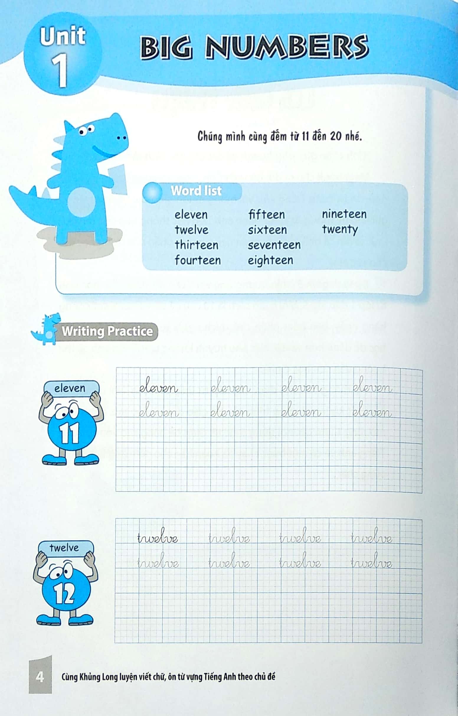 bộ cùng khủng long luyện viết chữ, ôn từ vựng tiếng anh theo chủ đề 2 - Ảnh 8