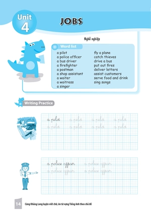 bộ cùng khủng long luyện viết chữ, ôn từ vựng tiếng anh theo chủ đề 4 - Ảnh 4