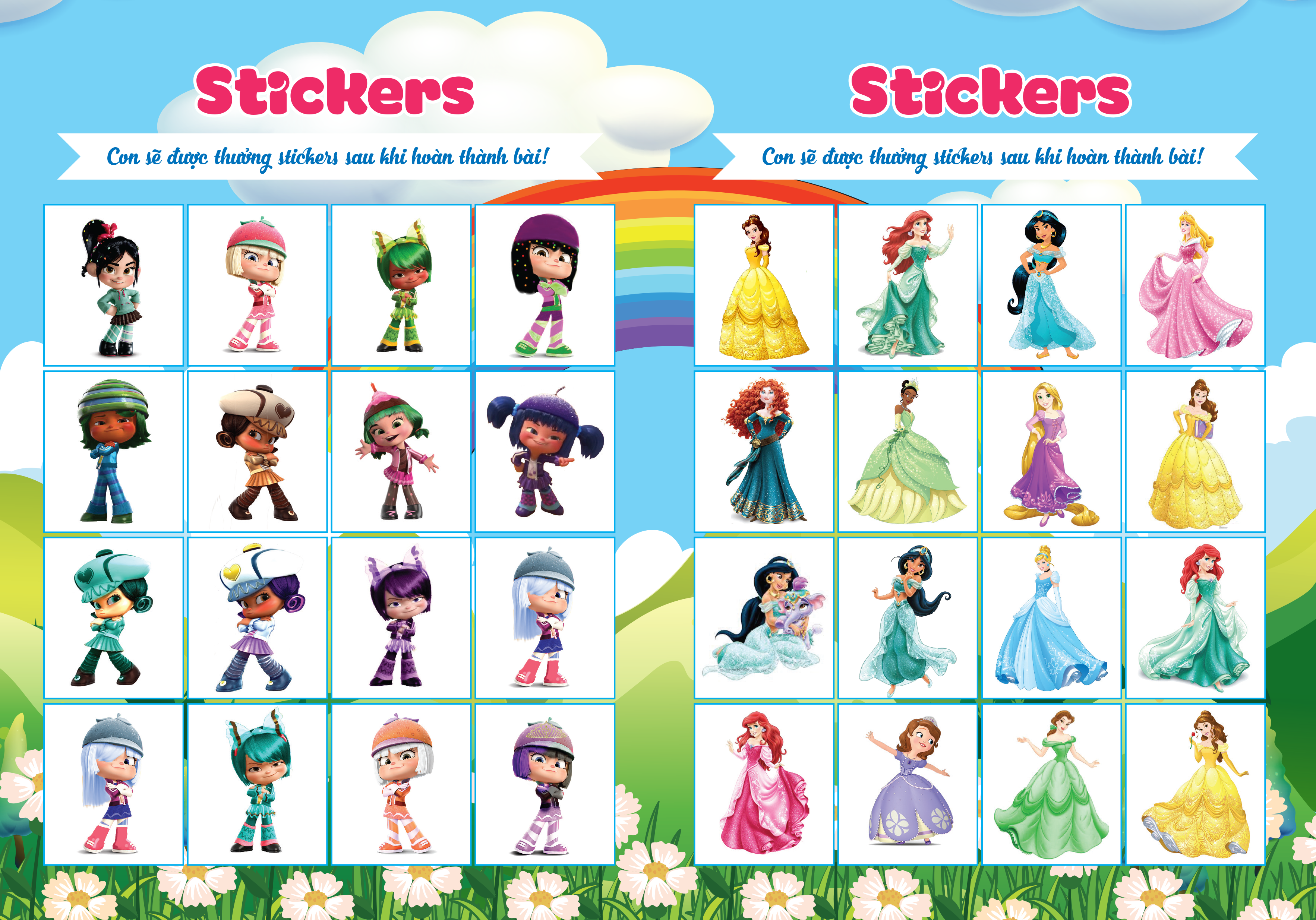 bộ cùng khủng long tập viết chữ cơ bản - chữ cái tiếng anh viết thường - quyển 5 (sticker bé gái) - Ảnh 10