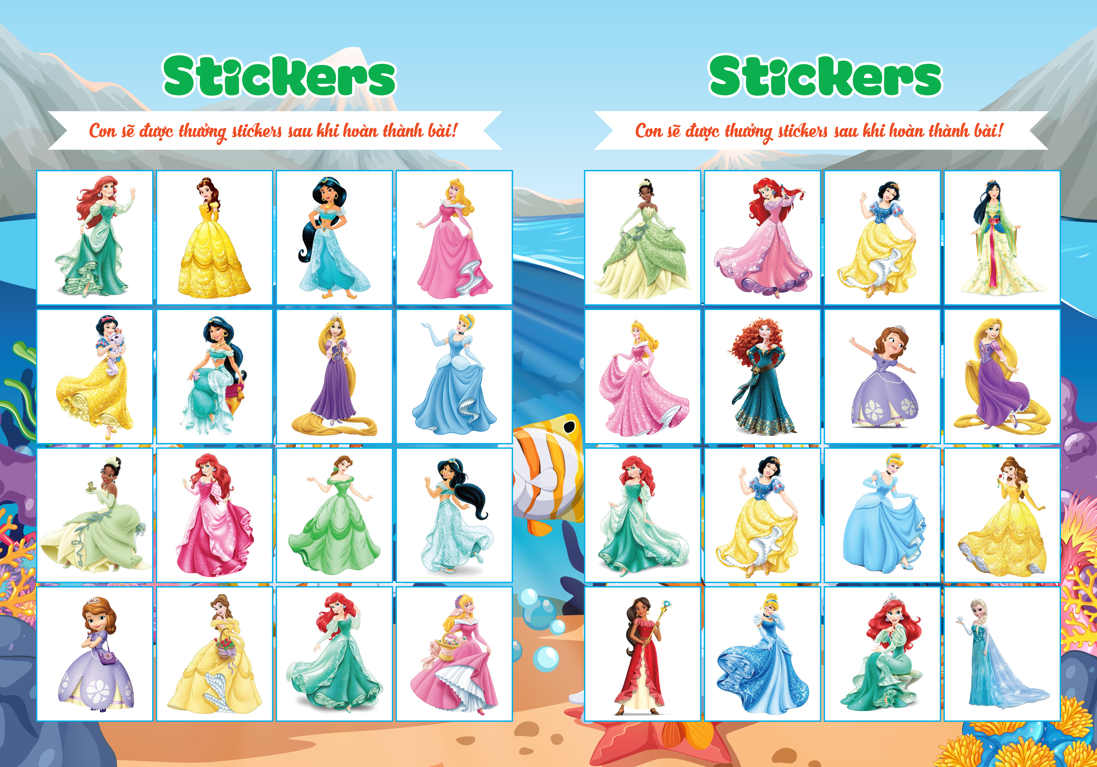 bộ cùng khủng long tập viết chữ cơ bản - chữ cái tiếng việt viết hoa - quyển 6 (sticker bé gái) - Ảnh 9