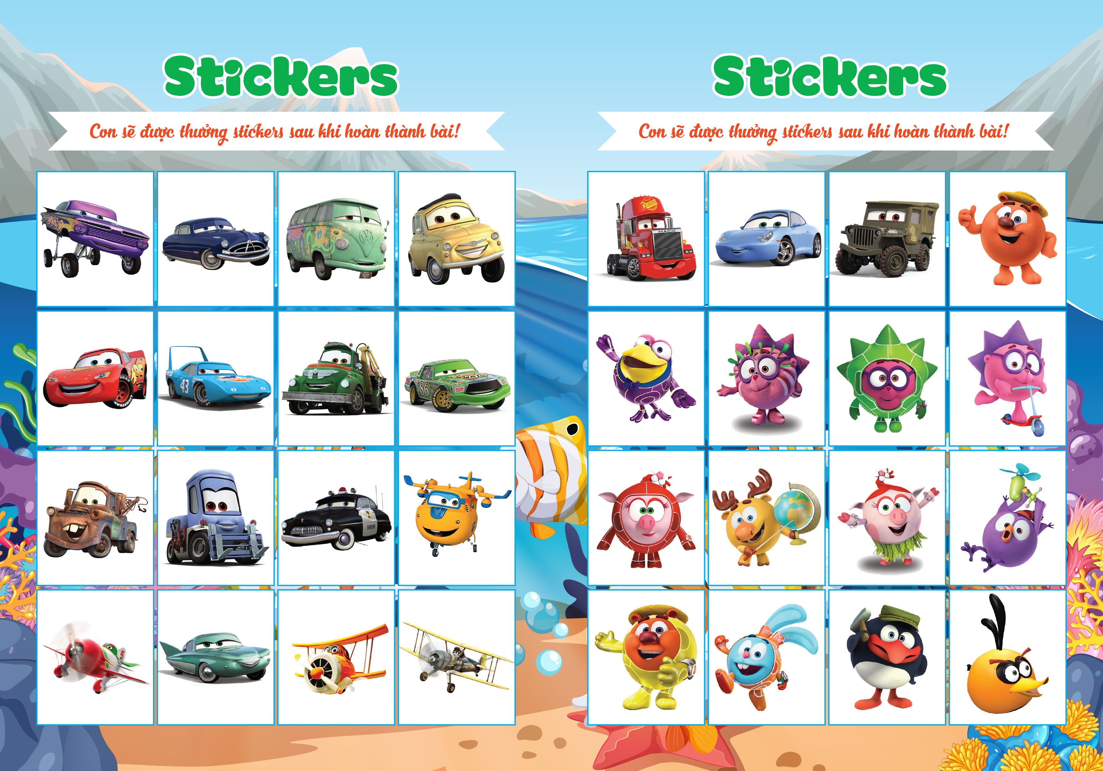 bộ cùng khủng long tập viết chữ cơ bản - chữ cái tiếng việt viết hoa - quyển 6 (sticker bé trai) - Ảnh 9