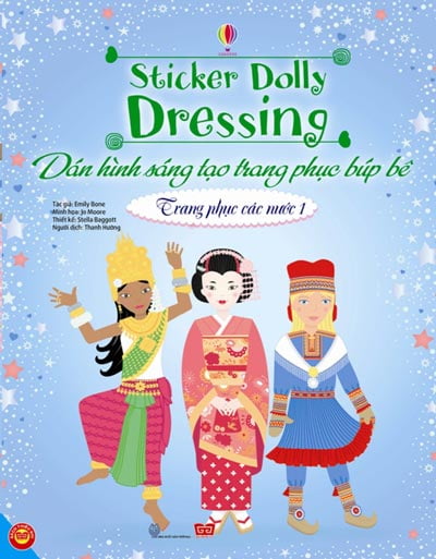 bộ dán hình sáng tạo trang phục búp bê - trang phục các nước 1 - Ảnh 2