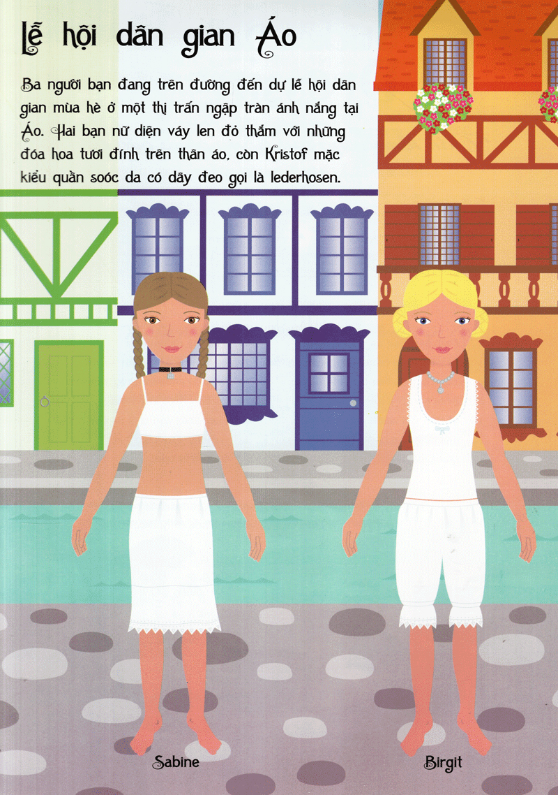 bộ dán hình sáng tạo trang phục búp bê - trang phục các nước 1 - Ảnh 4