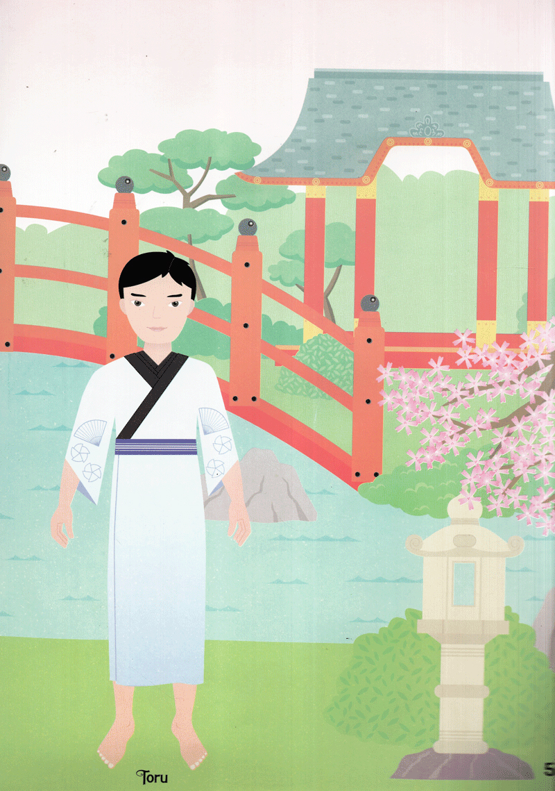 bộ dán hình sáng tạo trang phục búp bê - trang phục các nước 1 - Ảnh 7