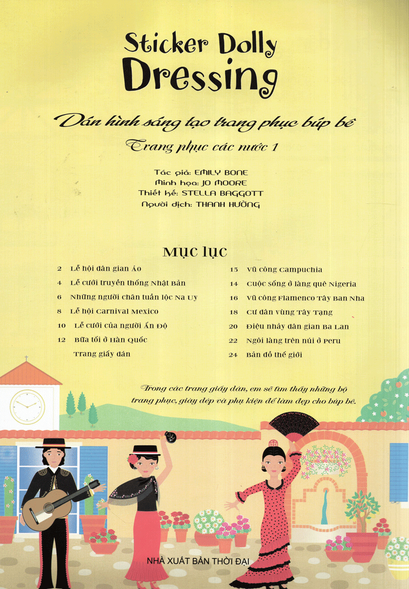 bộ dán hình sáng tạo trang phục búp bê - trang phục các nước 1 - Ảnh 9