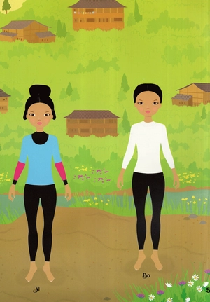 bộ dán hình sáng tạo trang phục búp bê - trang phục các nước 2 - Ảnh 5