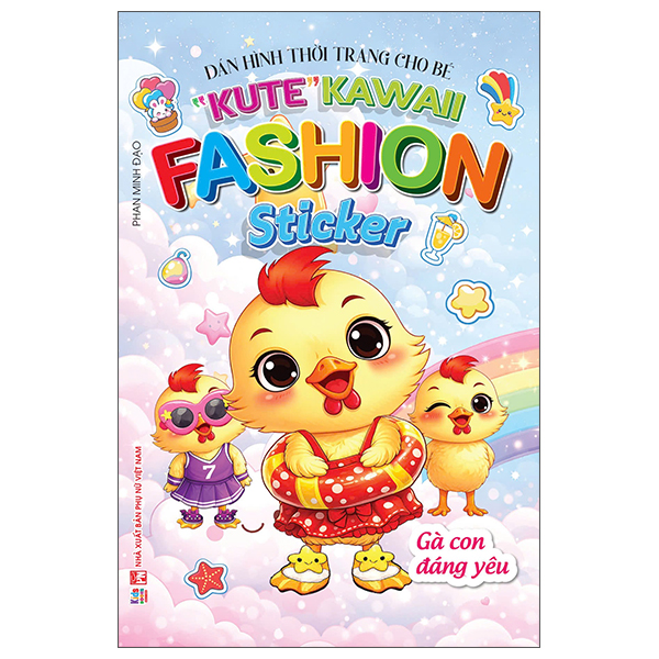 Bộ Dán Hình Thời Trang Cho Bé - "Kute" Kawaii Fashion Sticker - Gà Con Đáng Yêu