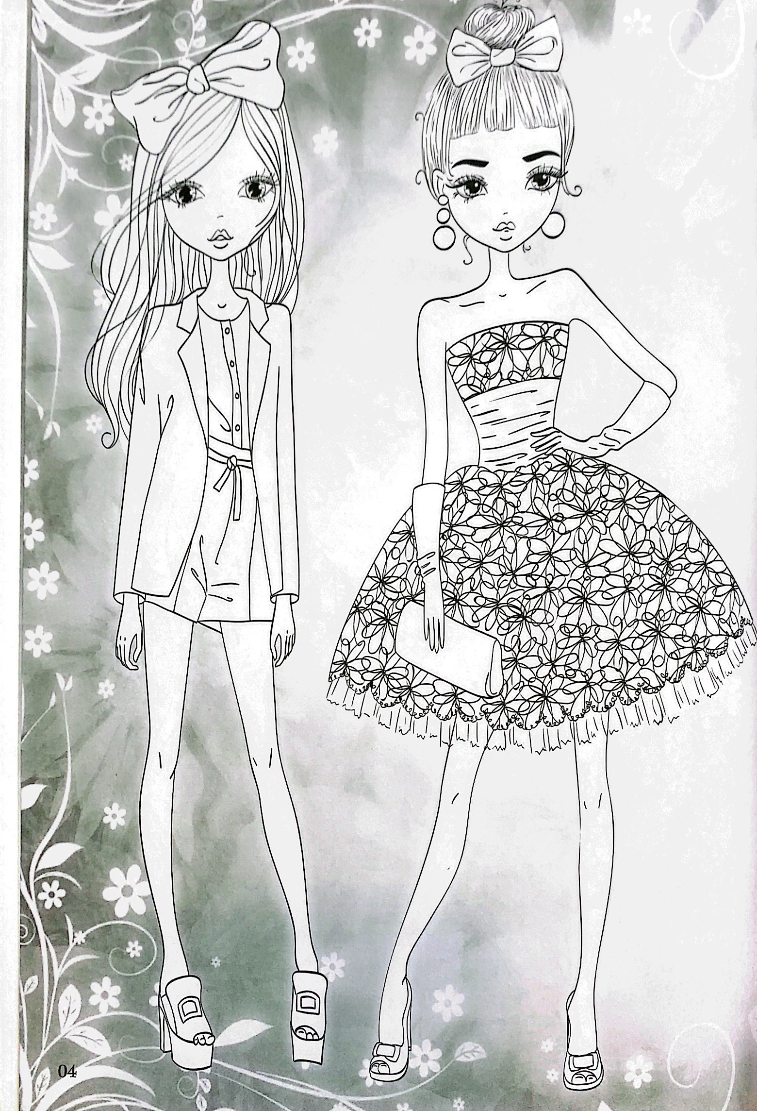 bộ dán hình và tô màu - fashion nhà thiết kế thời trang 3 - Ảnh 5