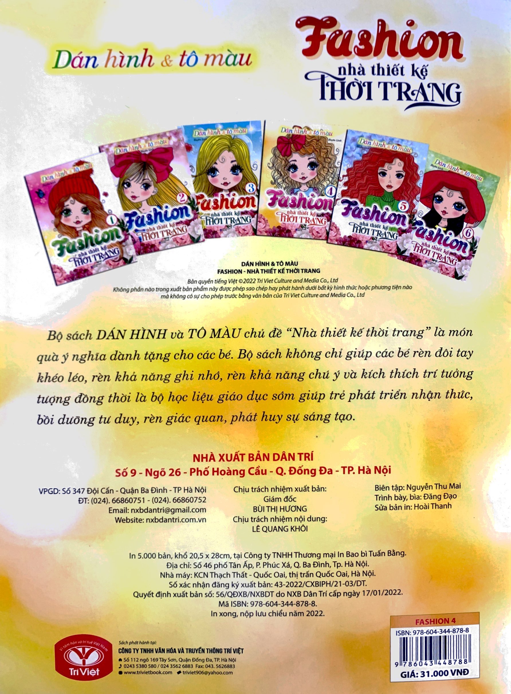 bộ dán hình và tô màu - fashion nhà thiết kế thời trang 4 - Ảnh 6