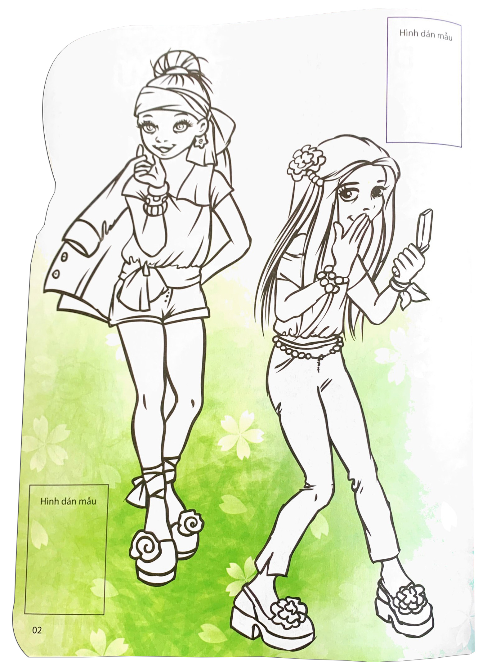 bộ dán hình và tô màu sticker - girl fashion - nhà thiết kế tài ba - tập 1 - Ảnh 3