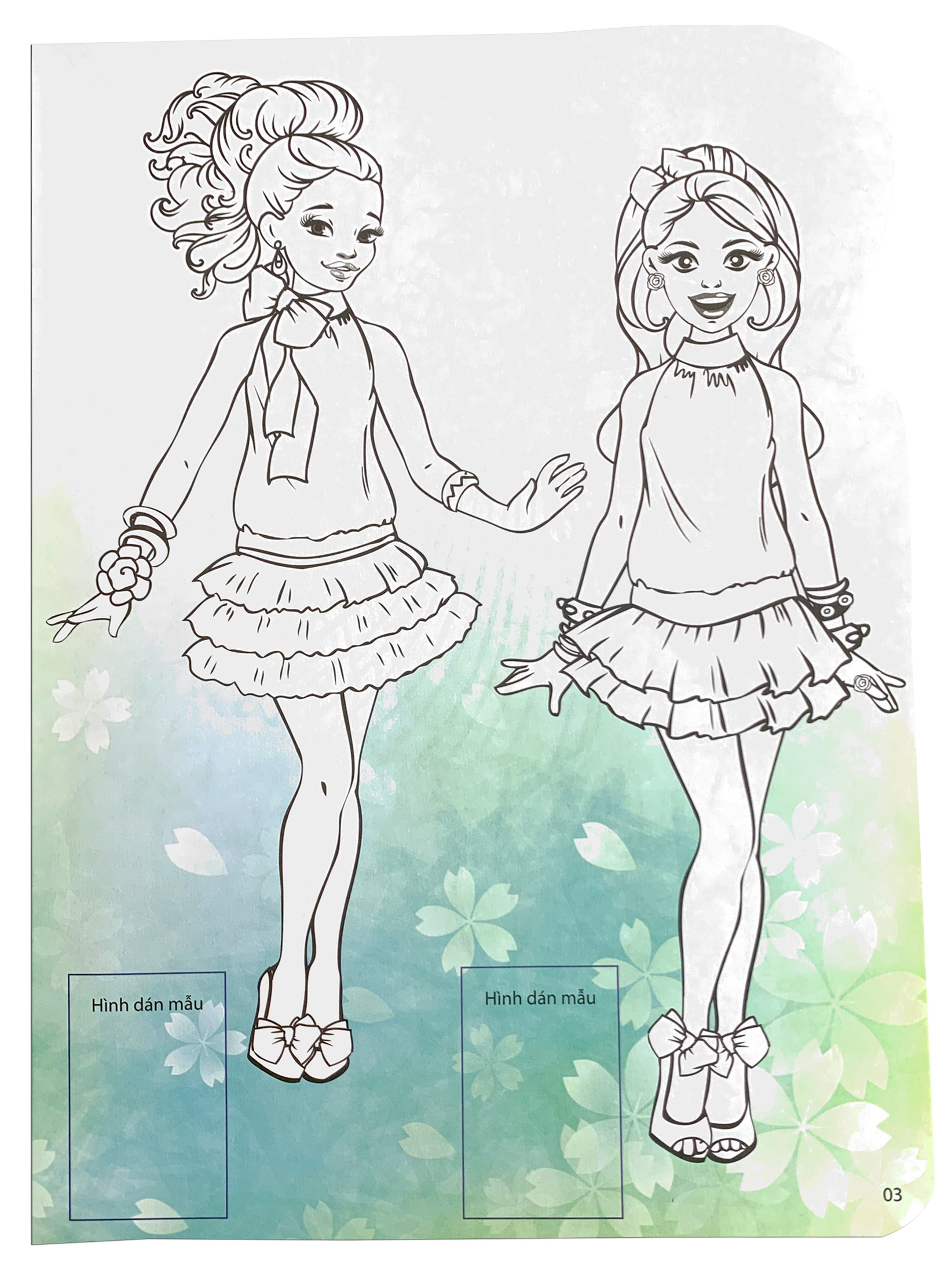 bộ dán hình và tô màu sticker - girl fashion - nhà thiết kế tài ba - tập 1 - Ảnh 4