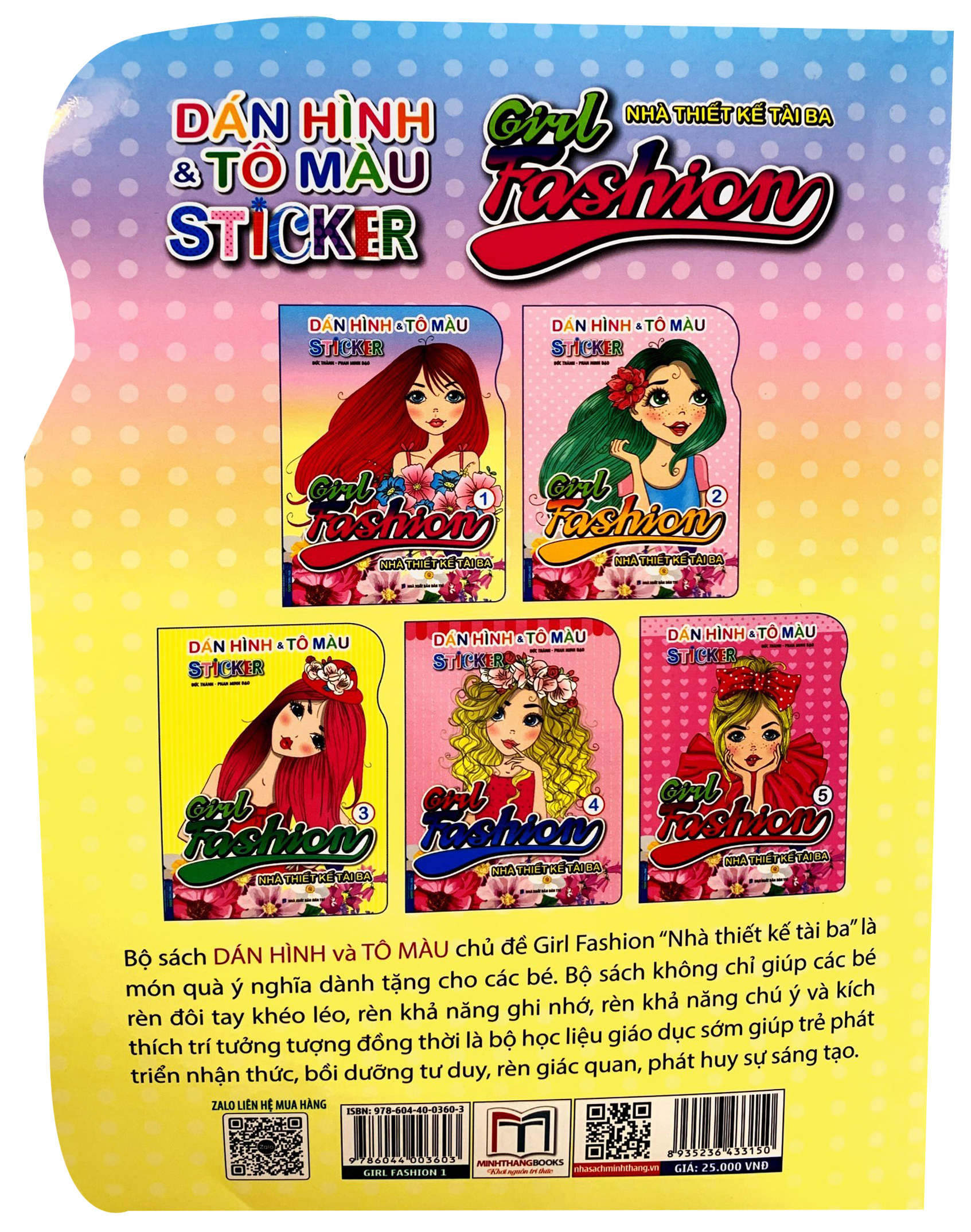 bộ dán hình và tô màu sticker - girl fashion - nhà thiết kế tài ba - tập 1 - Ảnh 6
