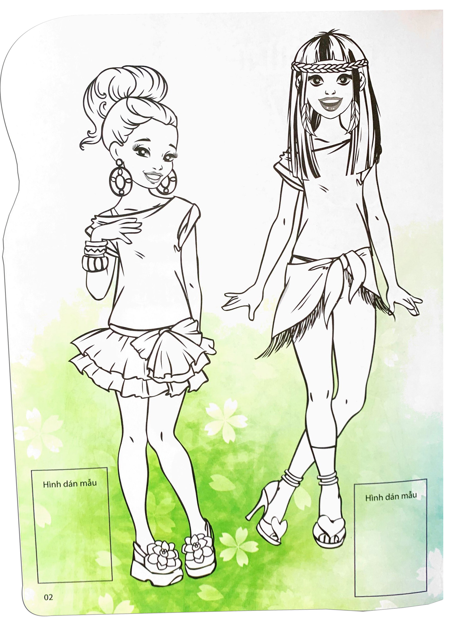 bộ dán hình và tô màu sticker - girl fashion - nhà thiết kế tài ba - tập 2 - Ảnh 3