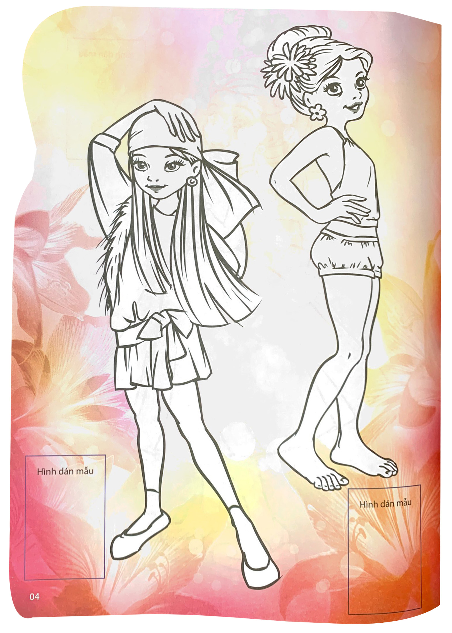 bộ dán hình và tô màu sticker - girl fashion - nhà thiết kế tài ba - tập 2 - Ảnh 5