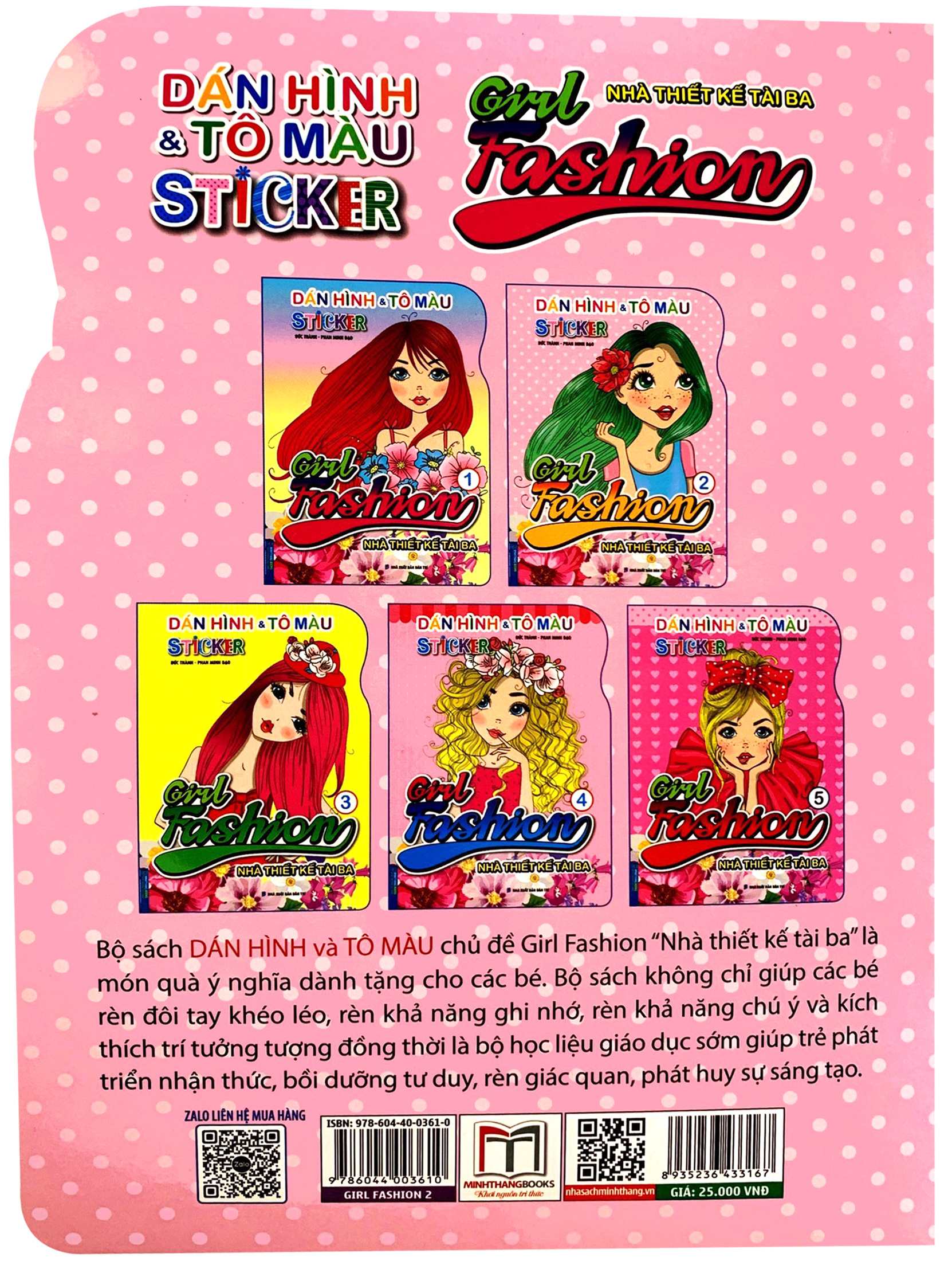 bộ dán hình và tô màu sticker - girl fashion - nhà thiết kế tài ba - tập 2 - Ảnh 6