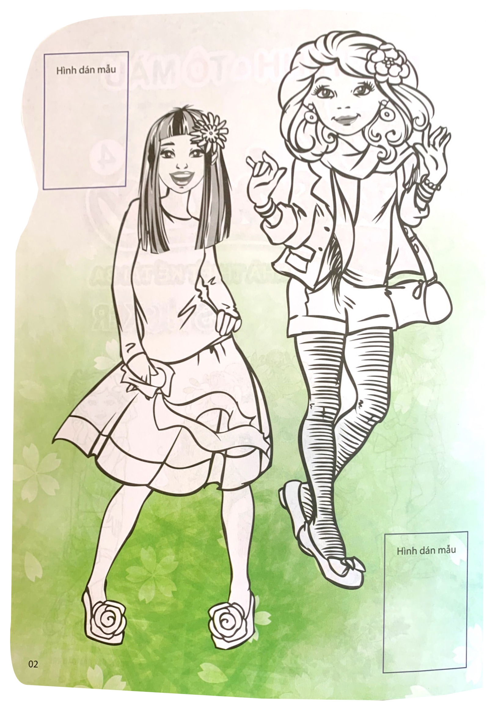 bộ dán hình và tô màu sticker - girl fashion - nhà thiết kế tài ba - tập 4 - Ảnh 3