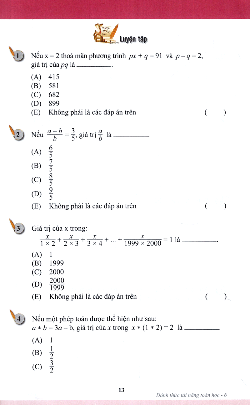 bộ đánh thức tài năng toán học - math olympiad-the next lap - tập 6 (13-14 tuổi) (tái bản 2022) - Ảnh 12