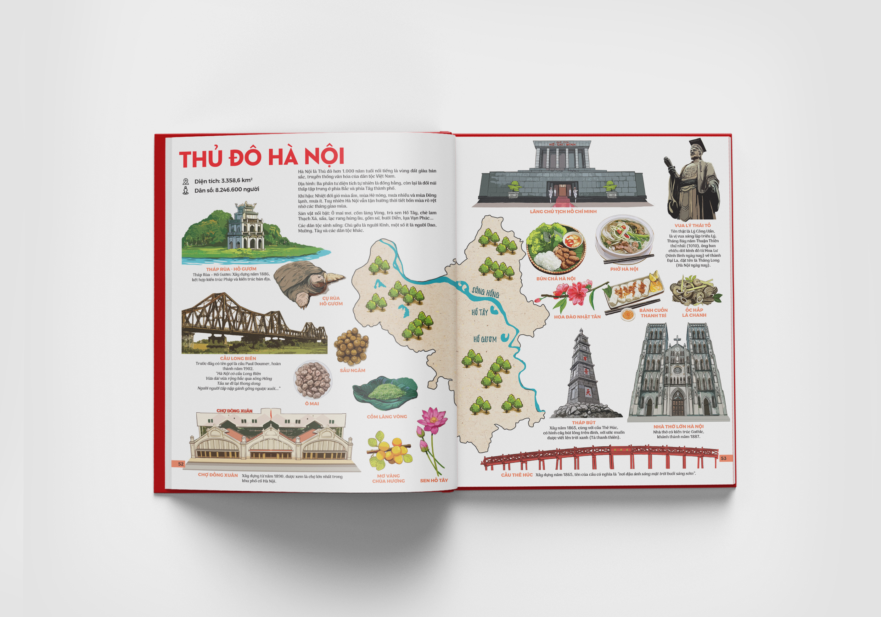 Bo
						
										
										Dat Nuoc Gam Hoa - Atlas Viet Nam - An Ban Luu Dau 63 Tinh Thanh - Bia Cung - Ảnh 8