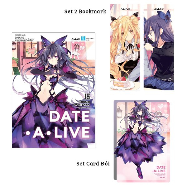 Bộ Date A Live - Tập 15 - Mukuro Family - Tặng Kèm 2 Bookmark + 1 Set Card Đôi
