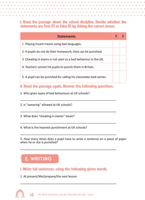 bộ đề bồi dưỡng học sinh giỏi tiếng anh toàn diện lớp 6 - Ảnh 14